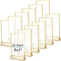5x7 Double-Sided Acrylic Wedding Table Numbers - Clear Frames