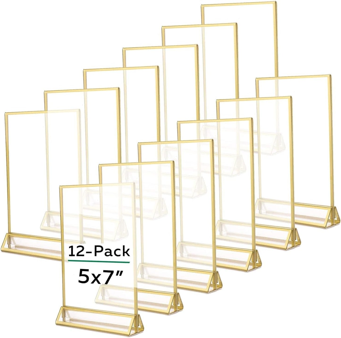 Elegant 5x7 Double-Sided Acrylic Wedding Table Number Frames