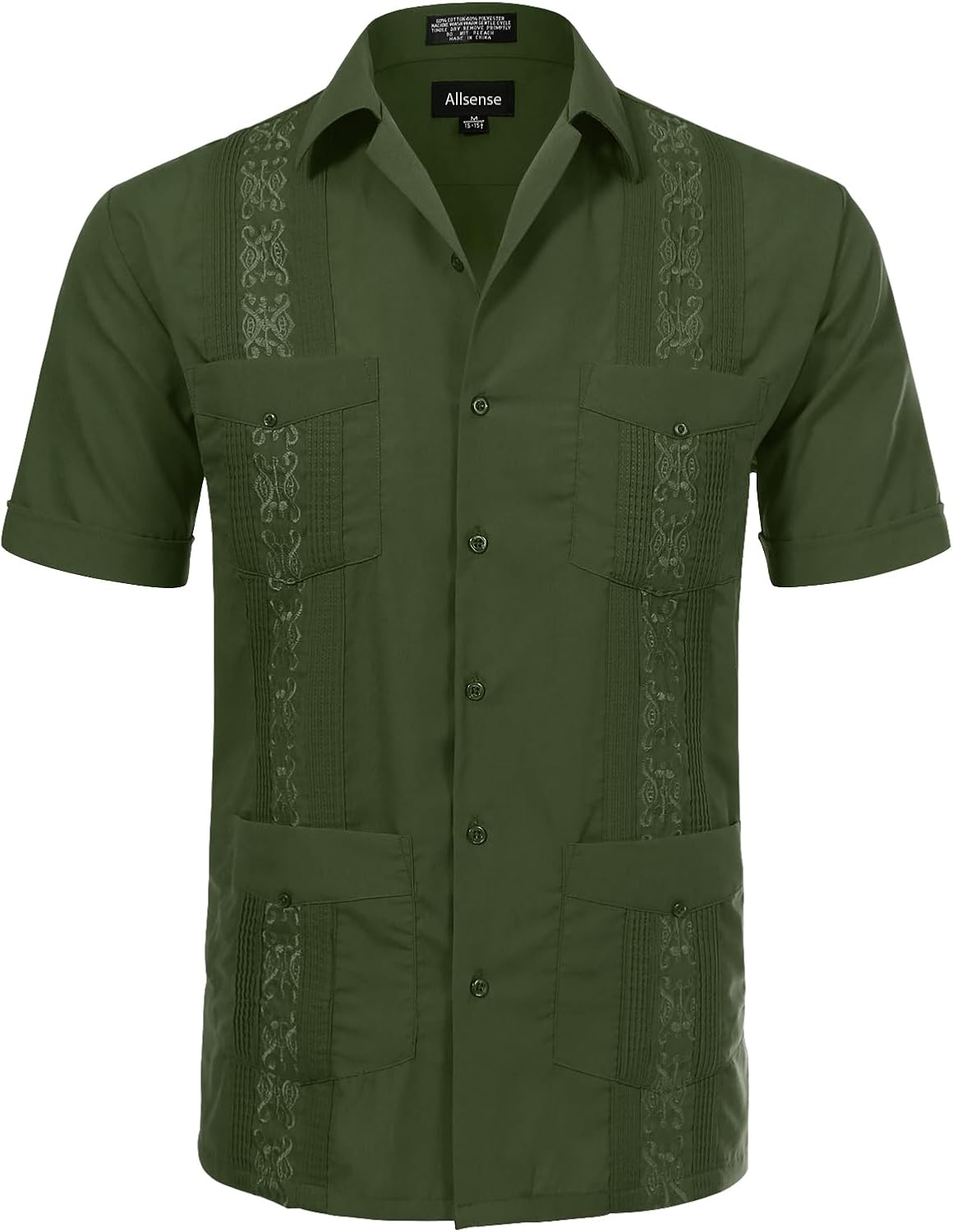 Allsense Men's Short-Sleeve Button-Down Guayabera Shirt Review