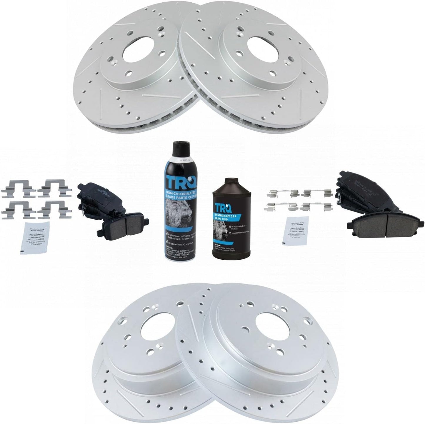 TRQ Performance Brake Pad & Rotor Kit for 2003-2006 Acura MDX