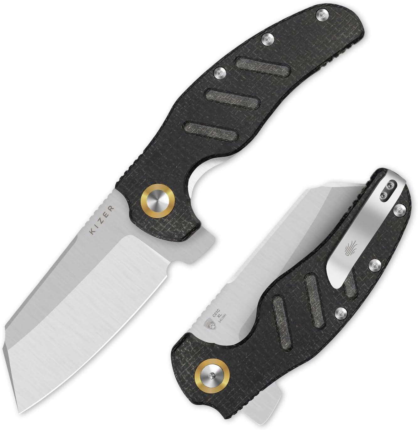 Kizer C01C XL Sheepdog Pocket Knife for Large Hands EDC
