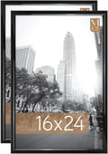 16x24 Poster Frame Black High-Gloss - Trendsetter 2-Pack