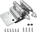 3/8 in Inset Cabinet Hinges 25 Pairs (50 Pack) - Self Closing Chrome