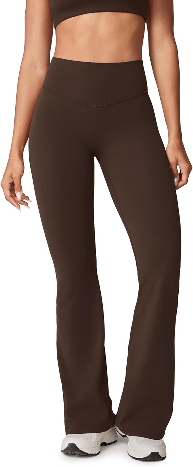 Hugcurve High Waisted Flare Leggings for Women - Bootcut Yoga Pants