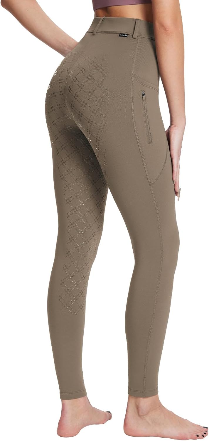 Baleaf Women's Winter Riding Pants Full Seat Breeches for Comfort
