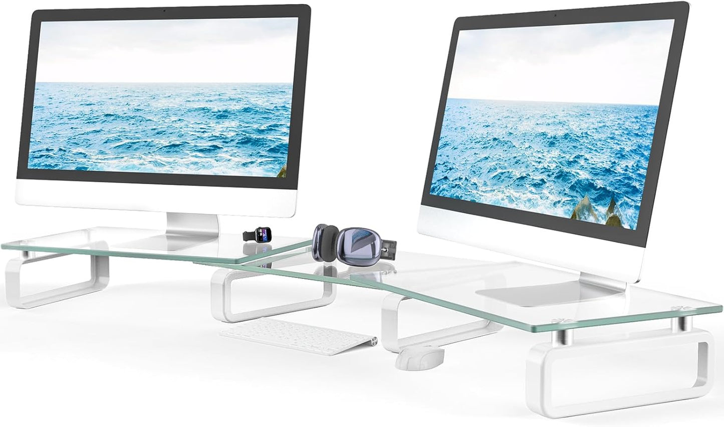 Hemudu Dual Monitor Stand Riser for PC and Laptop Organization