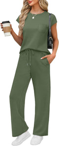 Two Piece Summer Lounge Set for Women - Casual Travel Outfit