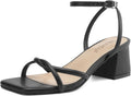 Women's Strappy Heels for Dressy Open Square Toe Comfort