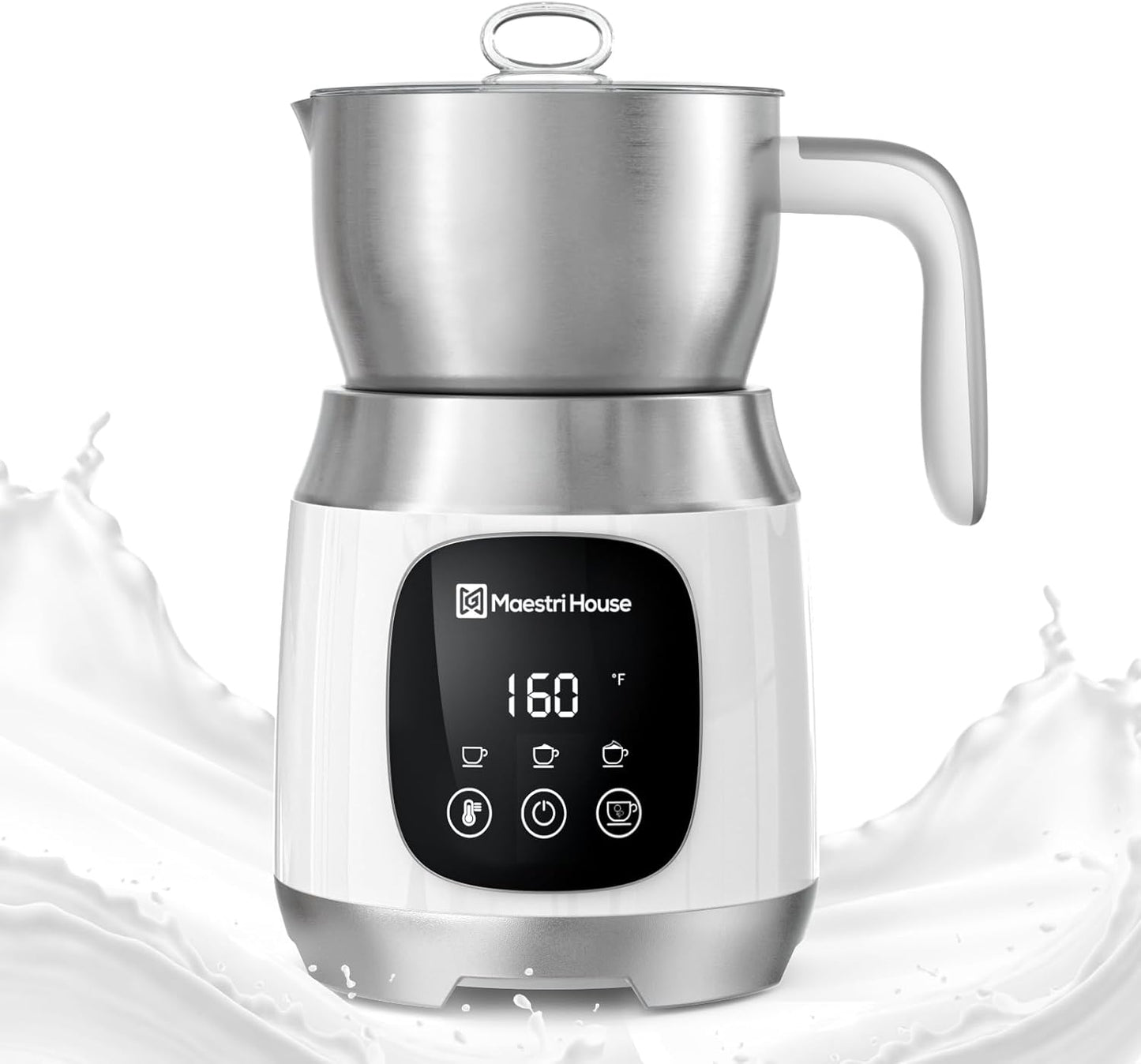 Maestri House Smart Milk Frother - Variable Temp, Memory Function