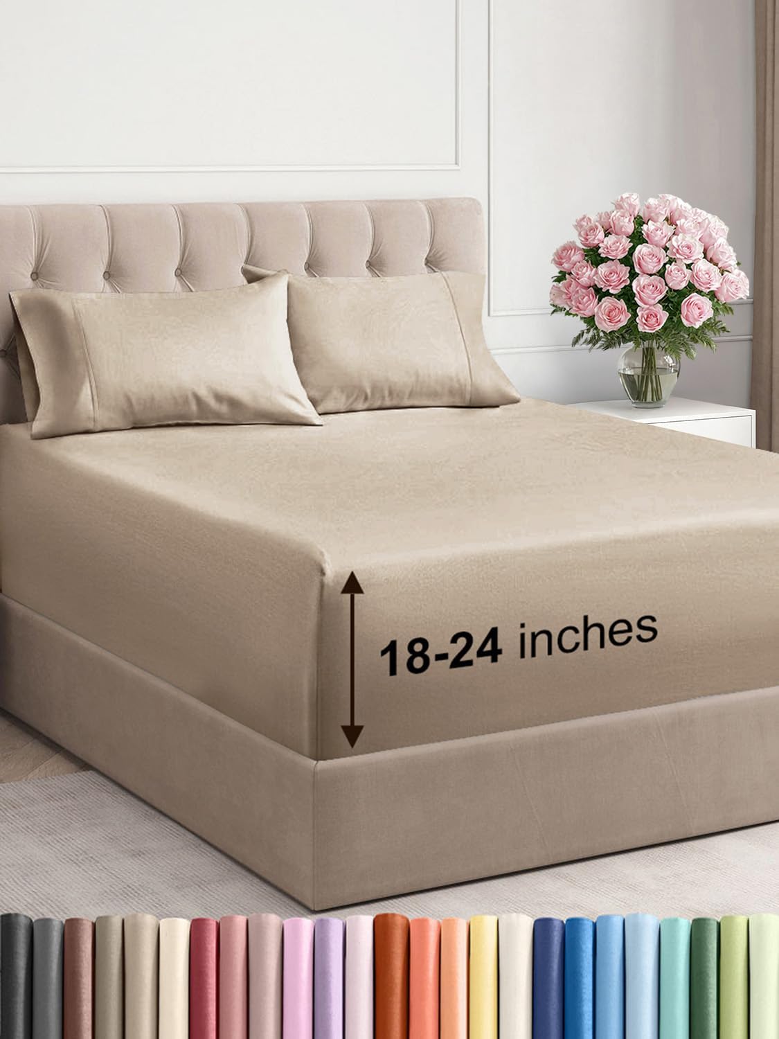 Extra Deep Pocket Queen Sheet Set for Ultimate Comfort & Fit