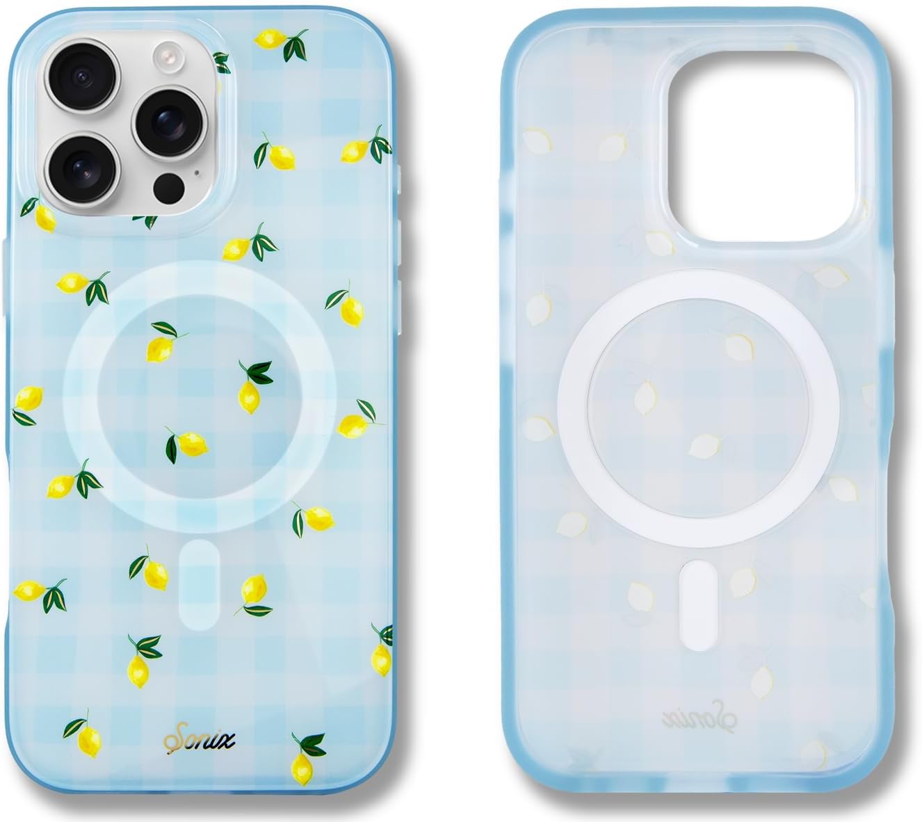 Sonix Phone Case for iPhone 16 Pro Max with Lemon Gingham Style