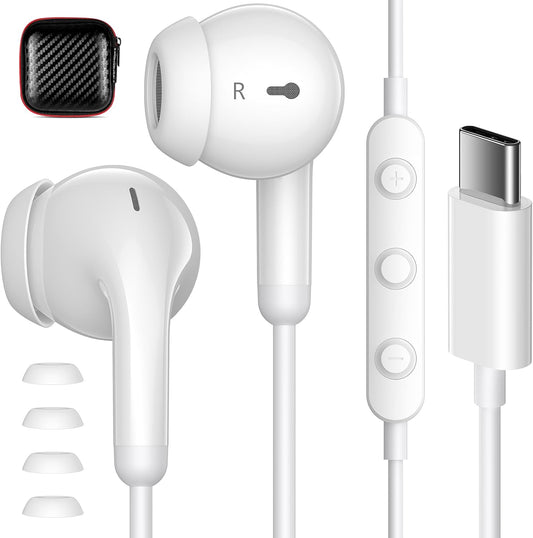 HiFi Stereo USB-C Earbuds for iPhone & Samsung
