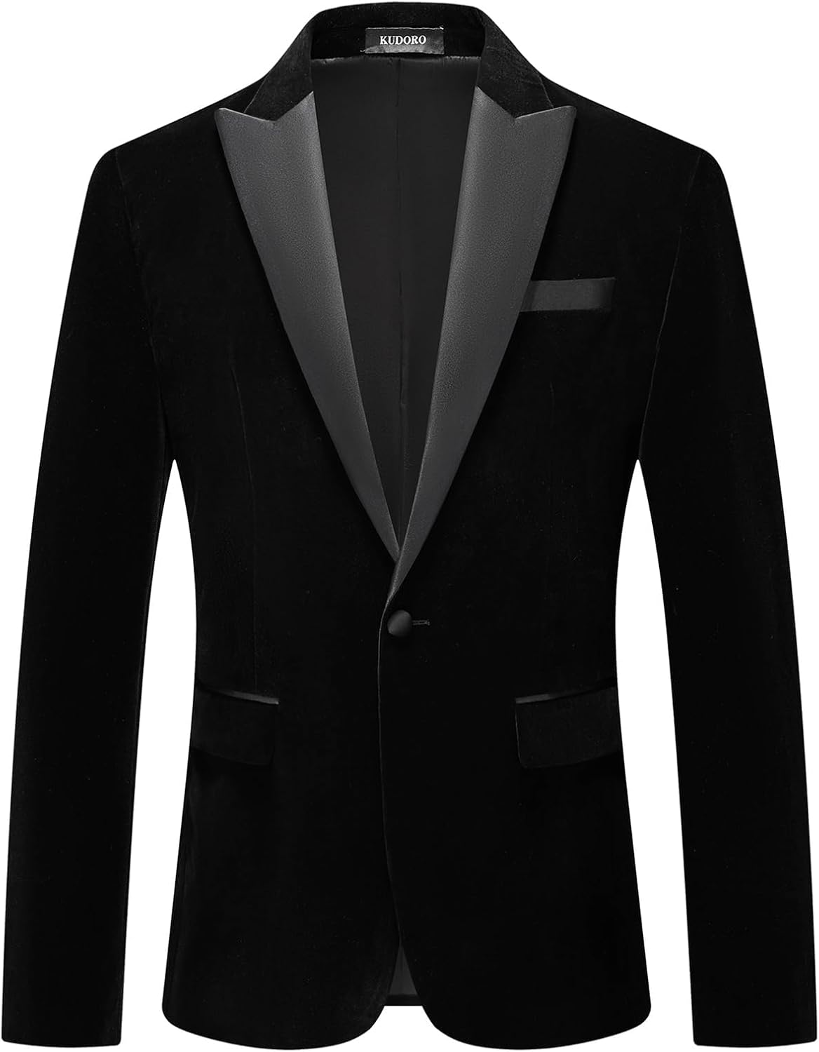 Mens Velvet Blazer Slim Fit Tuxedo Jacket for Weddings and More