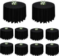 10 Pack 120 in Round Polyester Tablecloth - Fits 84-90 in Tables