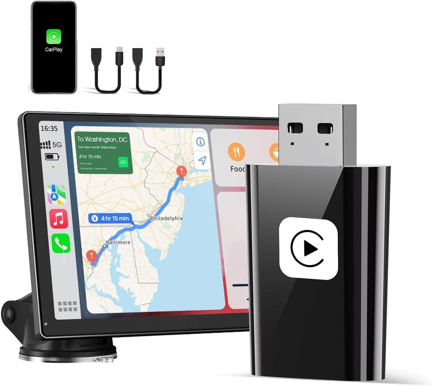 Wireless Carplay Adapter for Apple - Fast Convert Wired to Wireless
