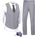 JPF Men's 2 Piece Slim Fit Suit Set with Tie - Slim Modern Fit Suits