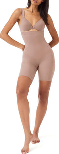 High-Waisted Mid-Thigh Shapewear for Women - Lightweight Core Control