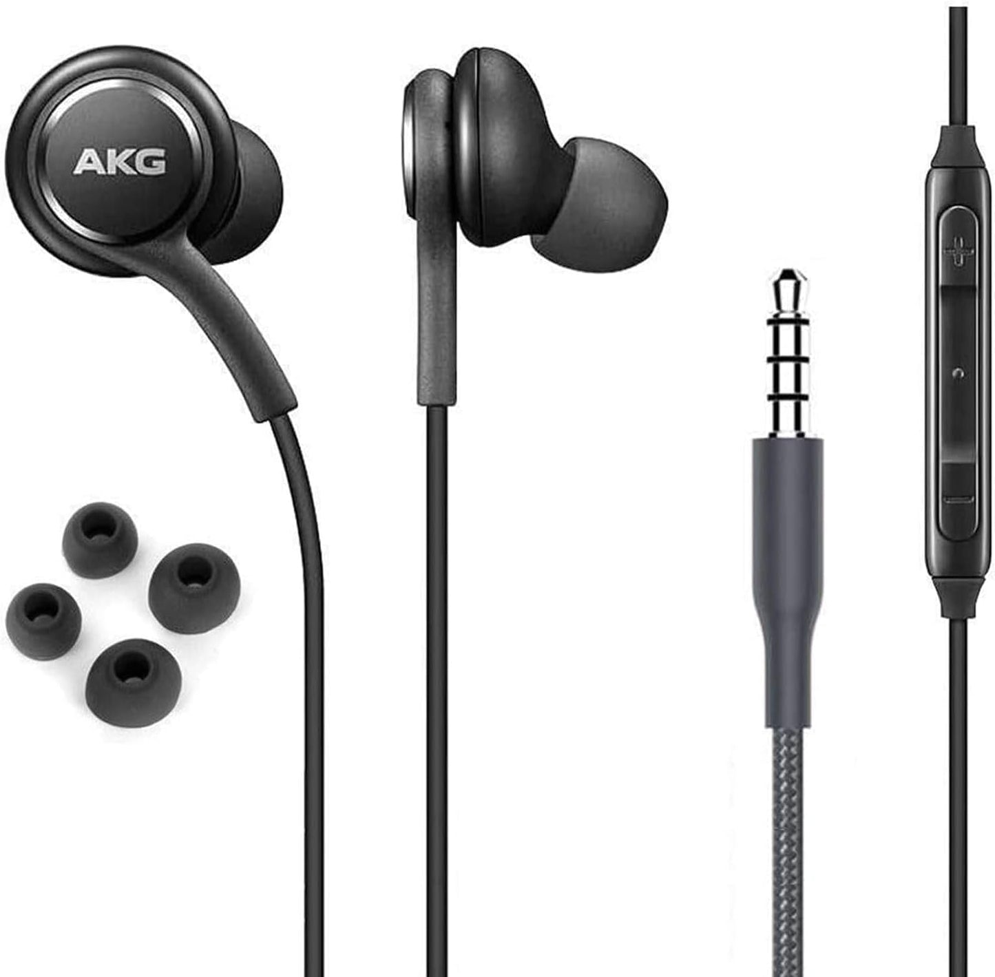 Samsung Galaxy Compatible Earbuds with Mic & Volume Control - Black