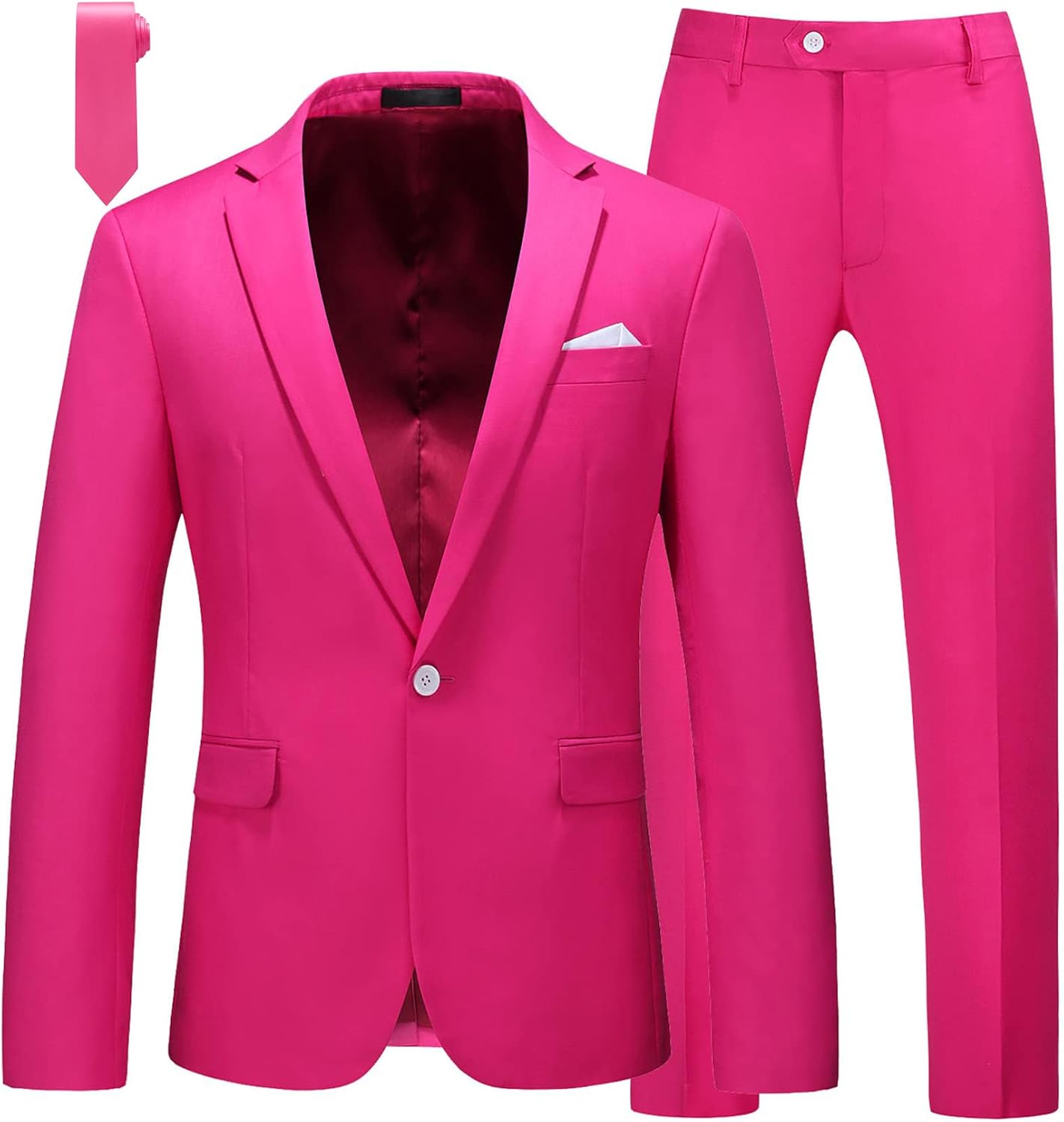 MOGU Men's Slim Fit Tuxedo Suit for Weddings and Formal Events