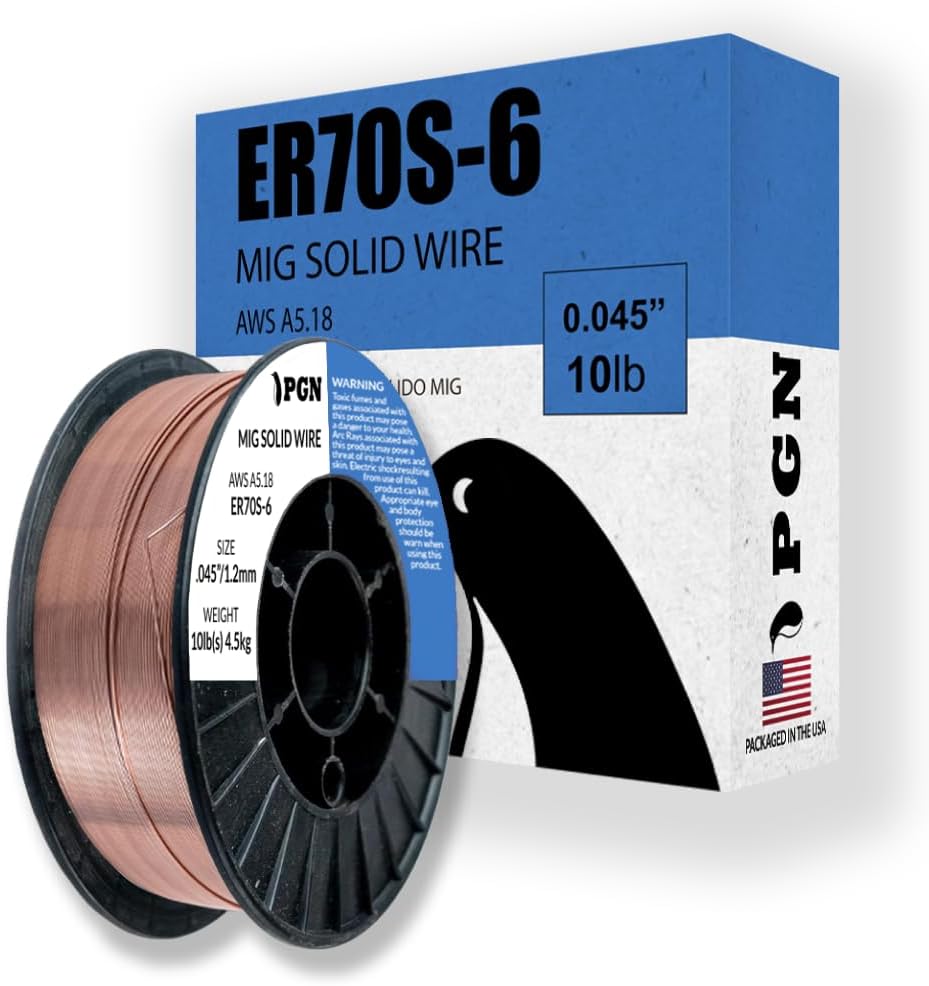 PGN Solid MIG Welding Wire ER70S-6 045 Inch 10 Pound Spool