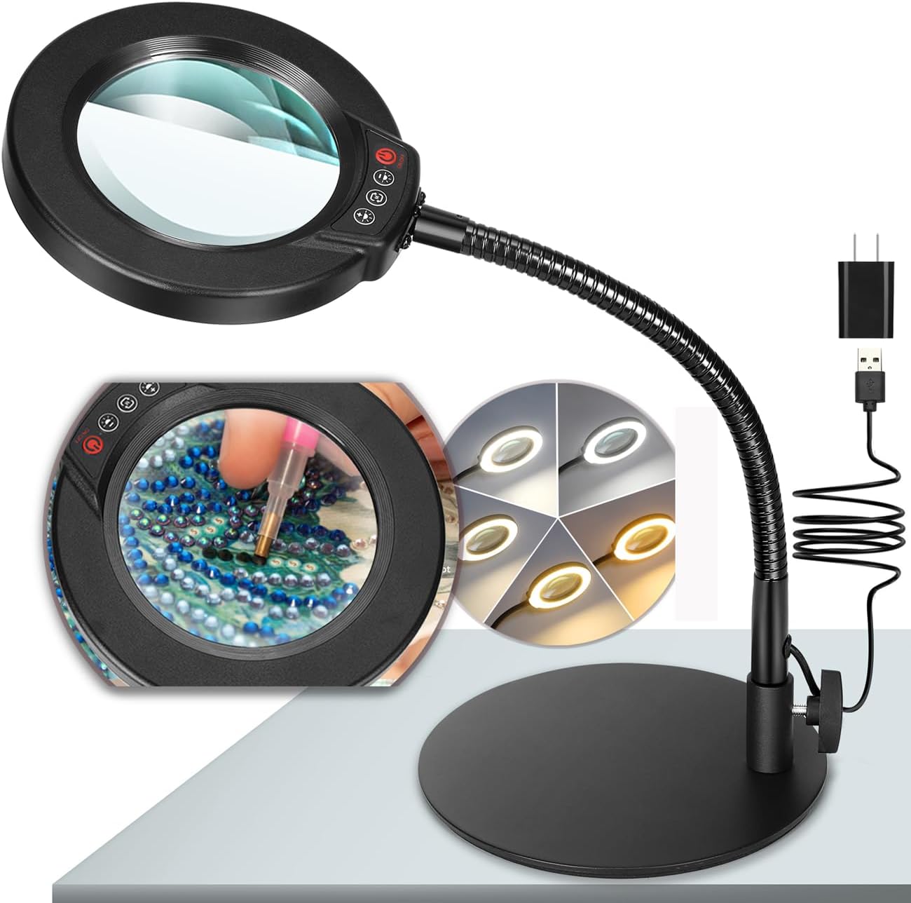 Hands-Free 10X Magnifier with LED Light - Krstlv