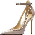 Women's Strappy High-Heeled Shoes with Elegant Pointed-Toe Style