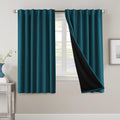 Blackout Curtains 63 in Dark Teal - Full Room Darkening Pair