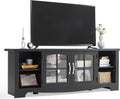 Farmhouse TV Stand for 65 Inch TV - Sturdy Wood Console