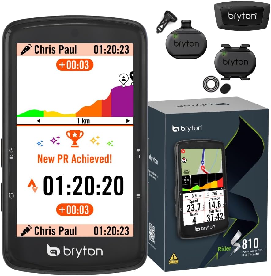 Bryton Rider S810 GPS Bike Computer with 3.5 Inch Touchscreen