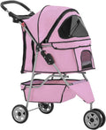 BestPet 3-Wheel Pet Stroller for Small and Medium Dogs - Travel