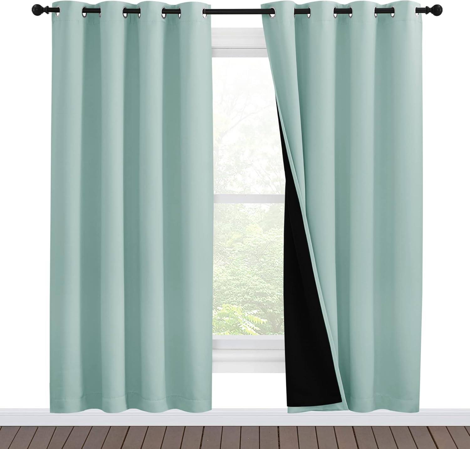 NICETOWN 100% Blackout Window Curtain Panels for Total Darkness