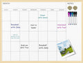 Magnetic Monthly Calendar Whiteboard 30in x 20in - Elegant Gold Frame