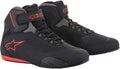 Men's Alpinestars Sektor Vented Shoes Black/Gray/Red - Size 9.5