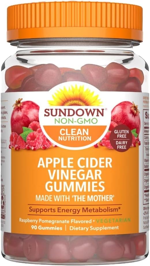 Sundown Apple Cider Gummies, Boost Energy, 90 Ct