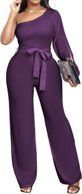 Formal Jumpsuit for Women Dressy Off Shoulder V Neck - Elegant Fit