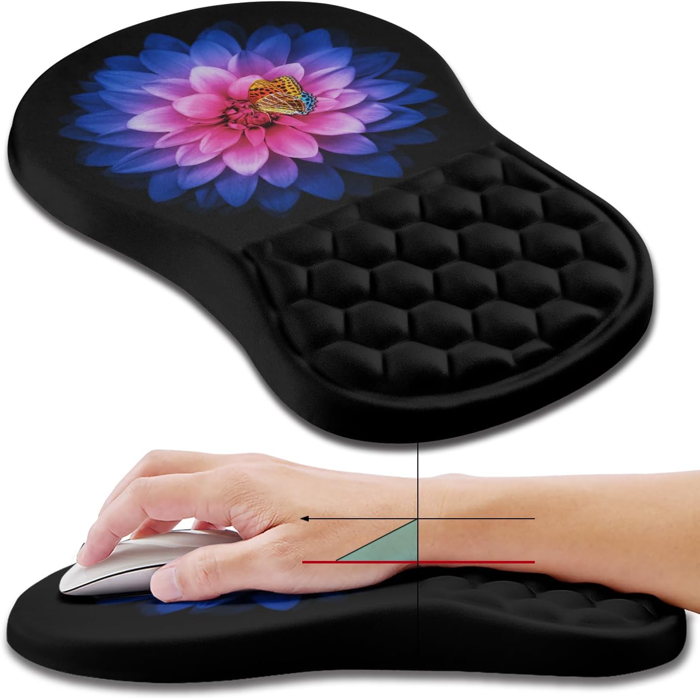 Ergonomic Wrist Support Mousepad Carpal Tunnel Relief
