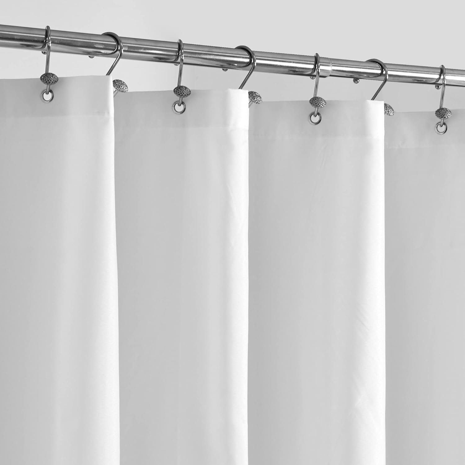 ALYVIA SPRING Extra Long Fabric Shower Curtain Liner - Waterproof & Lightweight XL - 72x84 White