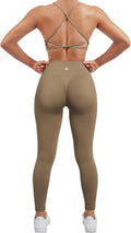 Women Seamless Workout Sets with Strappy Bra & High Waist Leggings