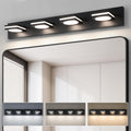 OKELI 4-Light LED Bathroom Vanity Light Fixtures - Modern Matte Black