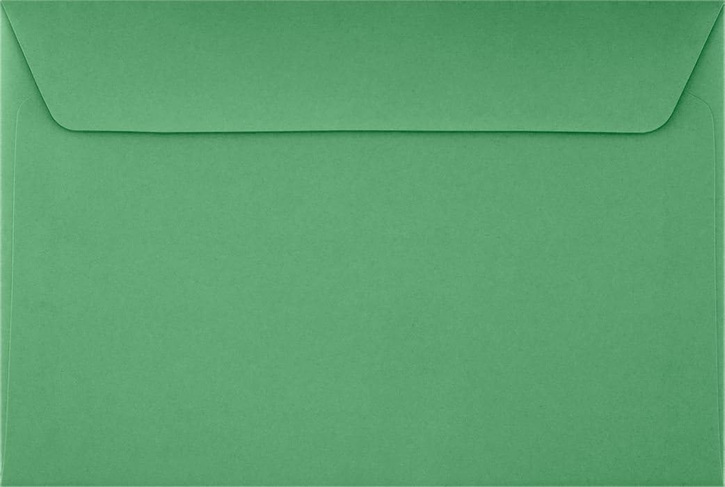 LUXPaper 6 x 9 Booklet Envelopes in Holiday Green - 250 Qty