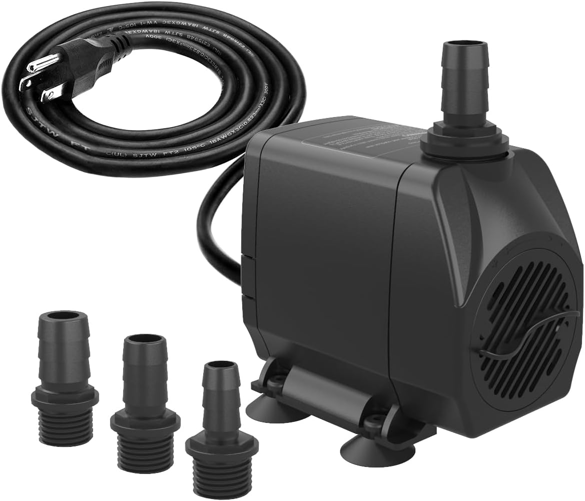 Submersible Pump 660GPH Ultra Quiet with Over Heating Protection