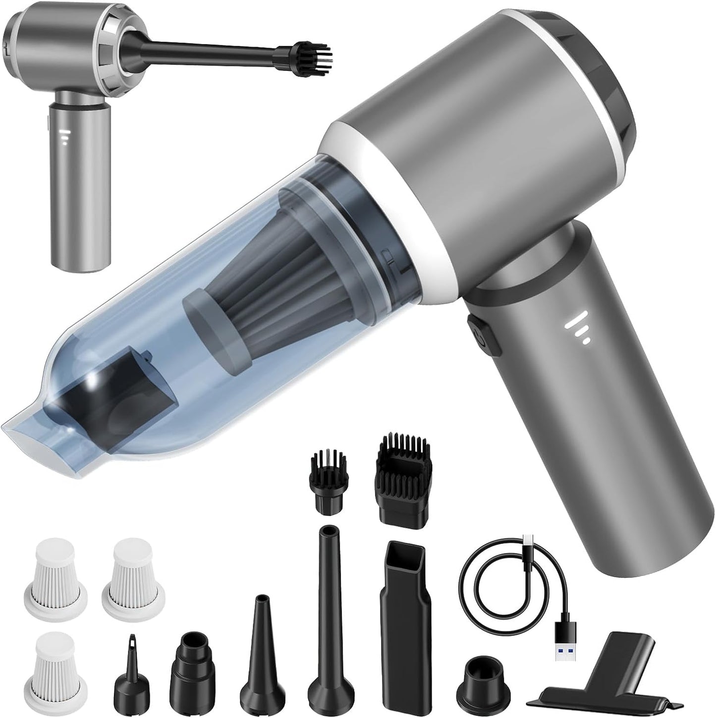 4-in-1 Car Vacuum Portable Cordless for Home and Office Use
