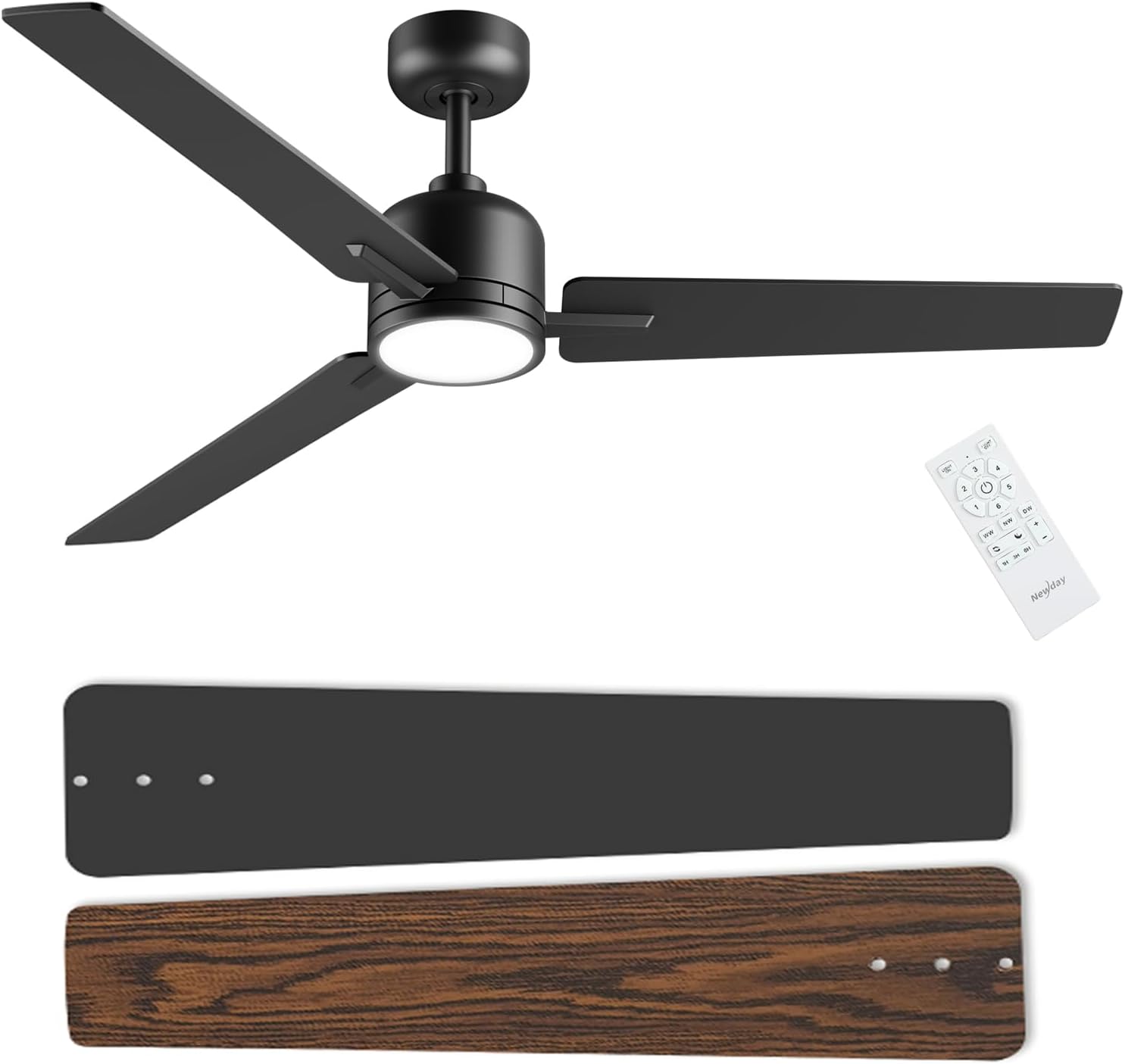 52 Inch Ceiling Fan with Lights and Remote Control for Comfort