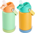 12oz Kids Water Bottle 2 Pack - Insulated Stainless Steel Set