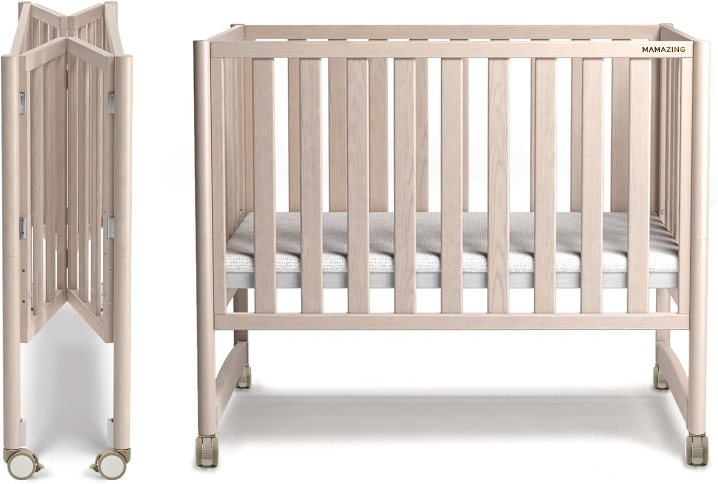 MAMAZING EvoNook 6-in-1 Convertible Mini Crib for Modern Nurseries