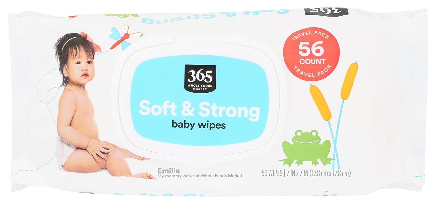 365 Baby Travel Wipes - Gentle Cleaning On-the-Go