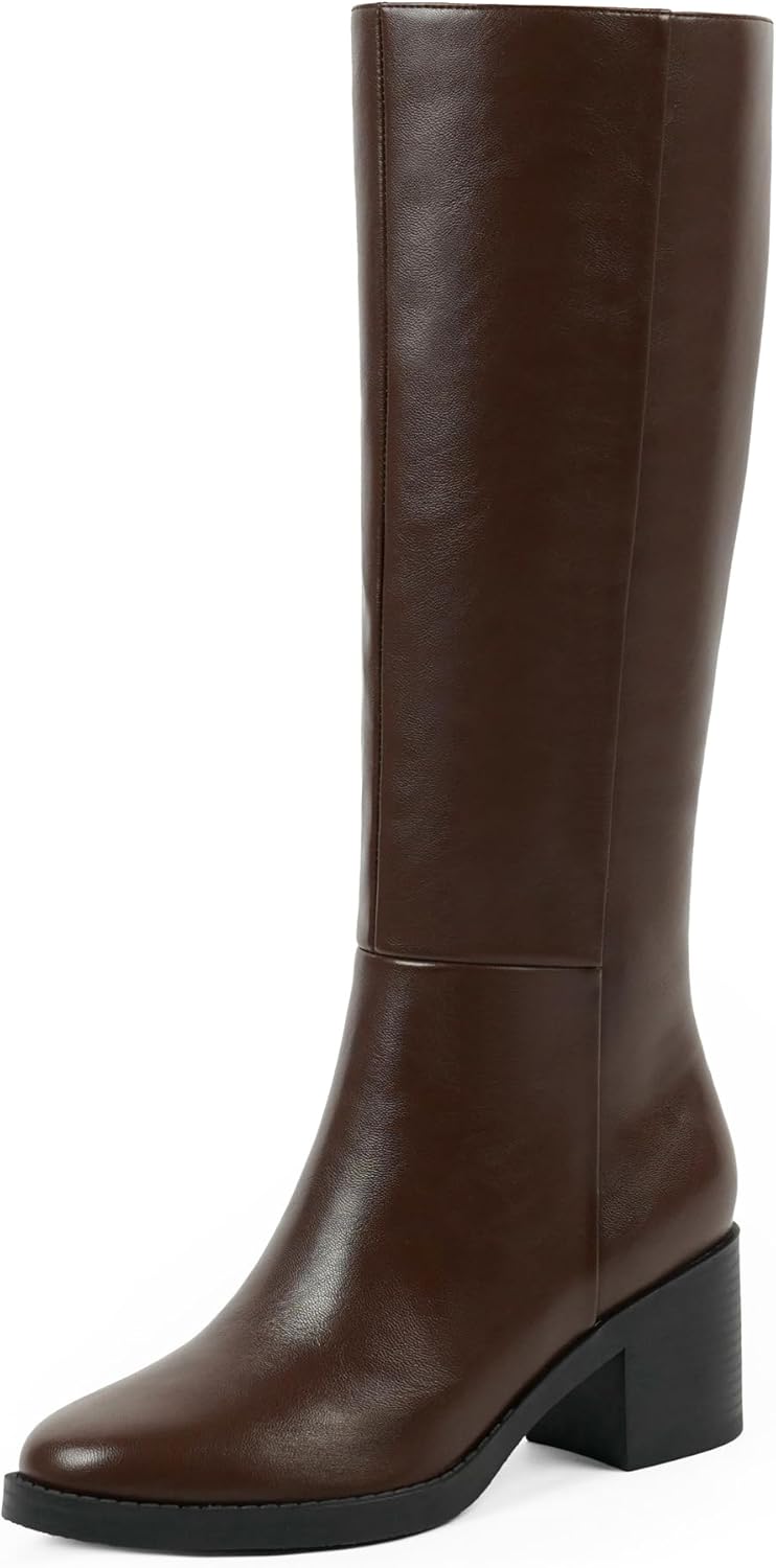 Knee High Boots for Women with Chunky Heel for Fall Winter