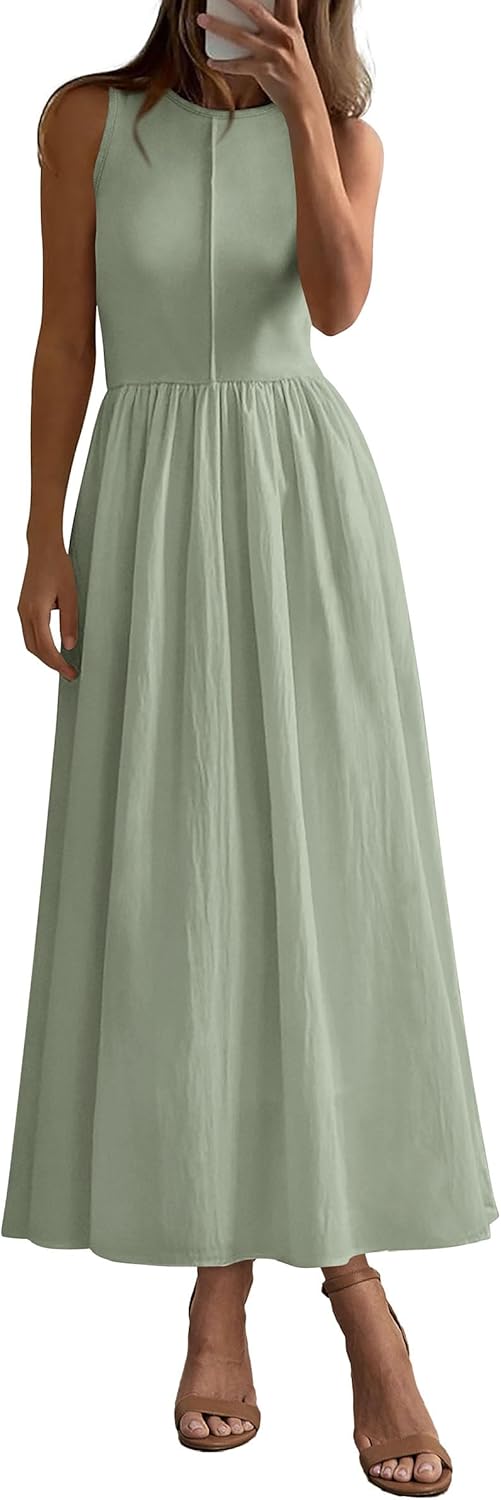 PRETTYGARDEN Maxi Dresses for Women 2025 Summer Casual Style
