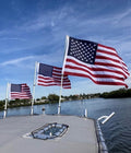 Boat Flag Pole with Rod Holder Mount - Durable Fiberglass Flagpole