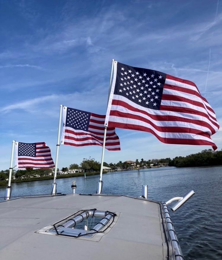 Durable Boat Flag Pole with Rod Holder Mount for Easy Use